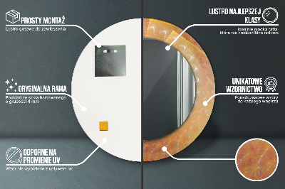 Espelho redondo decorativo Abstração espiral