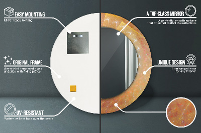 Espelho redondo decorativo Abstração espiral