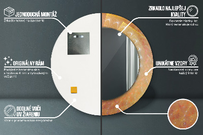 Espelho redondo decorativo Abstração espiral