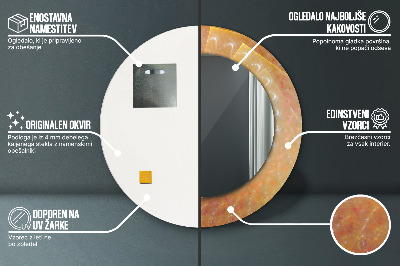 Espelho redondo decorativo Abstração espiral