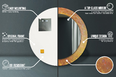 Espelho redondo decorativo Abstração espiral