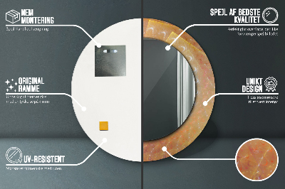 Espelho redondo decorativo Abstração espiral