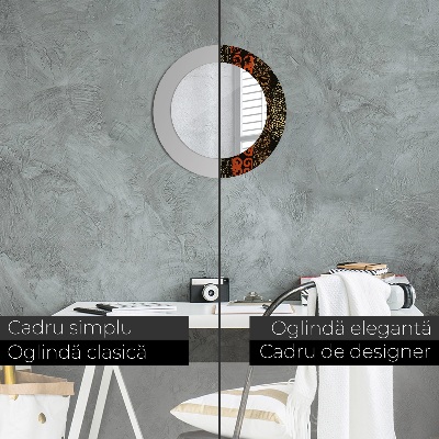 Espelho decorativo redondo Padrão abstrato grunge