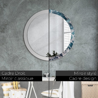 Espelho decorativo redondo Mar tempestuoso