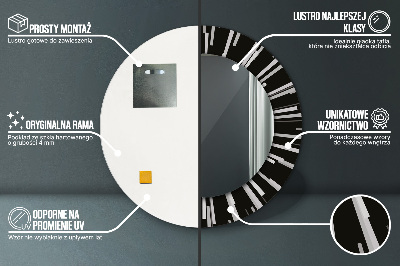 Espelho redondo decorativo Composição radiante