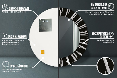 Espelho redondo decorativo Composição radiante