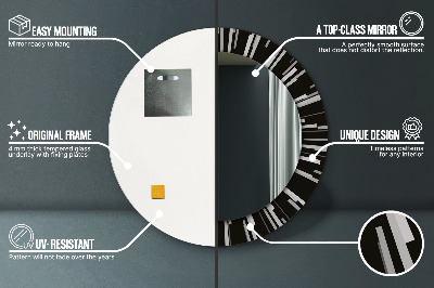 Espelho redondo decorativo Composição radiante