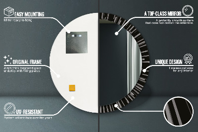 Espelho redondo decorativo Composição radiante