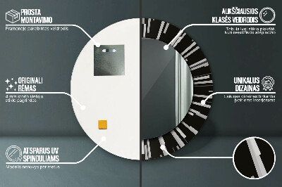 Espelho redondo decorativo Composição radiante