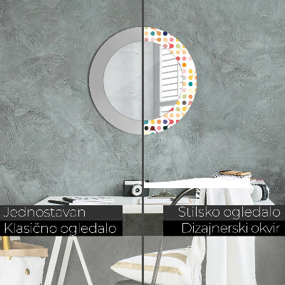 Espelho redondo decorativo Multicolorido sem costura