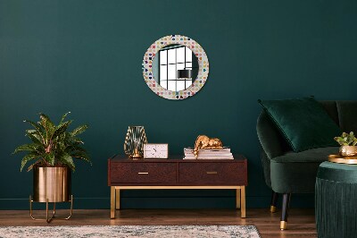 Espelho redondo decorativo Multicolorido sem costura