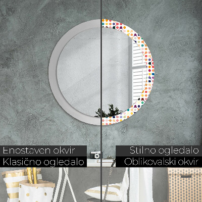 Espelho redondo decorativo Multicolorido sem costura