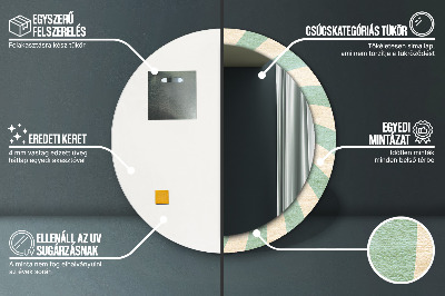 Espelho redondo decorativo Padrão pastel retrô