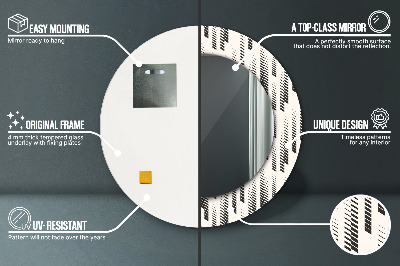 Espelho decorativo redondo Padrão listrado