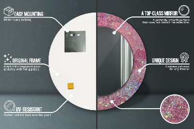 Espelho decorativo redondo Festival de cores