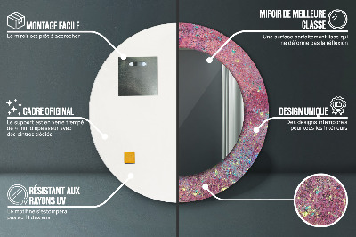 Espelho decorativo redondo Festival de cores