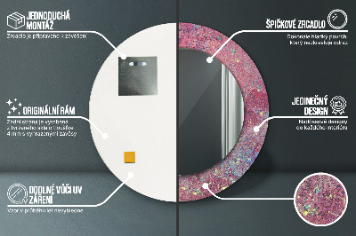 Espelho decorativo redondo Festival de cores