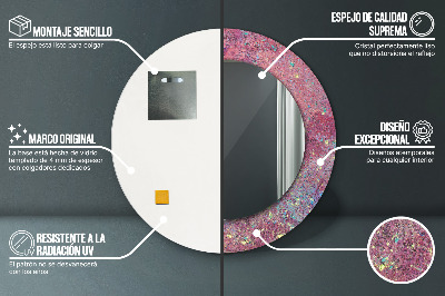 Espelho decorativo redondo Festival de cores