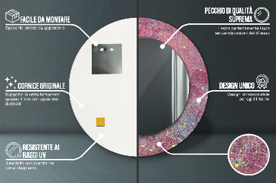 Espelho decorativo redondo Festival de cores