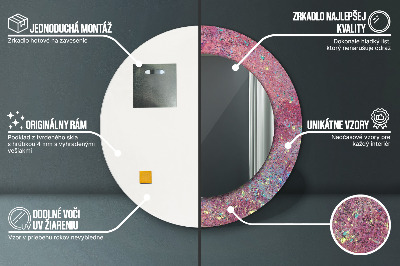 Espelho decorativo redondo Festival de cores