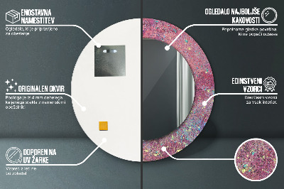 Espelho decorativo redondo Festival de cores