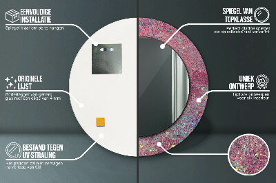 Espelho decorativo redondo Festival de cores