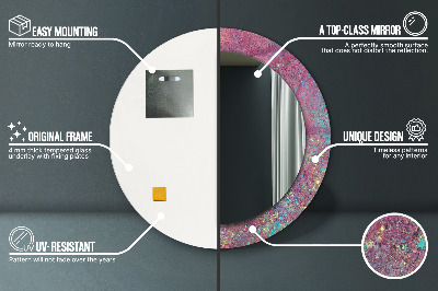 Espelho decorativo redondo Festival de cores