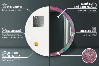 Espelho decorativo redondo Festival de cores