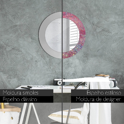 Espelho decorativo redondo Festival de cores