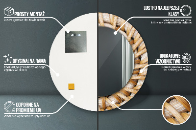 Espelho decorativo redondo Trança natural