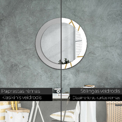 Espelho redondo decorativo Composição linear