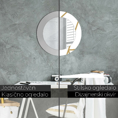 Espelho redondo decorativo Composição linear