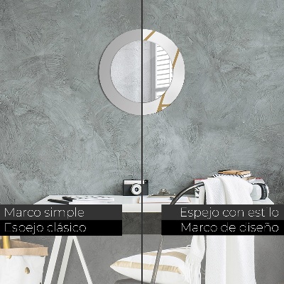 Espelho redondo decorativo Composição linear