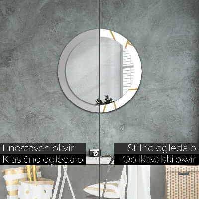 Espelho redondo decorativo Composição linear