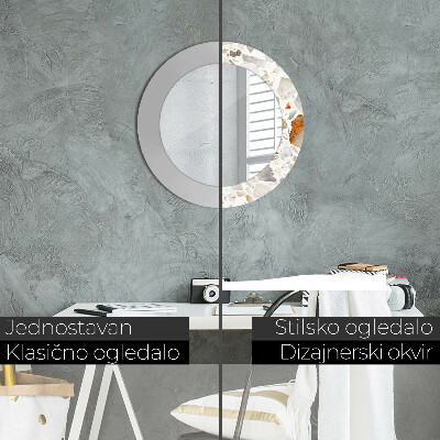 Espelho decorativo redondo Fundo de terrazzo
