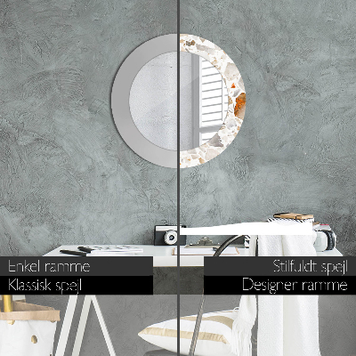 Espelho decorativo redondo Fundo de terrazzo