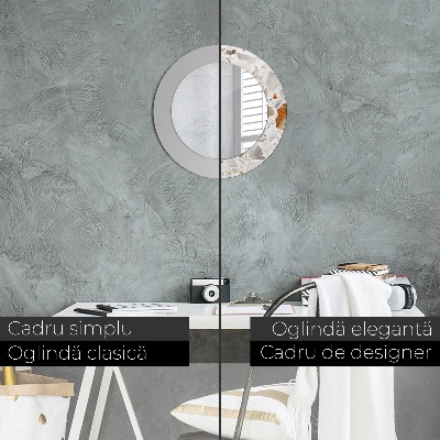 Espelho decorativo redondo Fundo de terrazzo