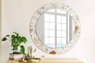 Espelho decorativo redondo Fundo de terrazzo