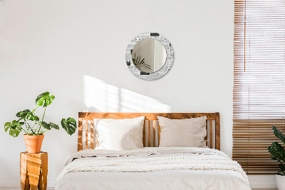 Espelho redondo decorativo Padrão de jornal