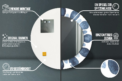 Espelho redondo decorativo Mandala da lua
