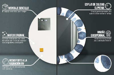 Espelho redondo decorativo Mandala da lua