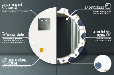 Espelho redondo decorativo Mandala da lua