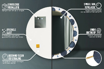 Espelho redondo decorativo Mandala da lua