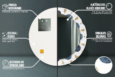 Espelho redondo decorativo Mandala da lua