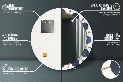 Espelho redondo decorativo Mandala da lua