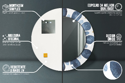 Espelho redondo decorativo Mandala da lua