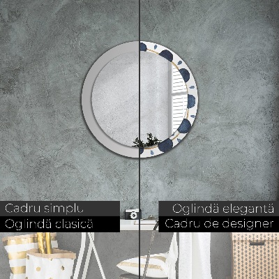 Espelho redondo decorativo Mandala da lua