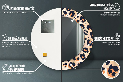 Espelho decorativo redondo Padrão selvagem