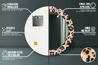 Espelho decorativo redondo Padrão selvagem