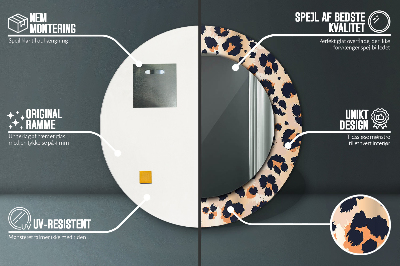 Espelho decorativo redondo Padrão selvagem